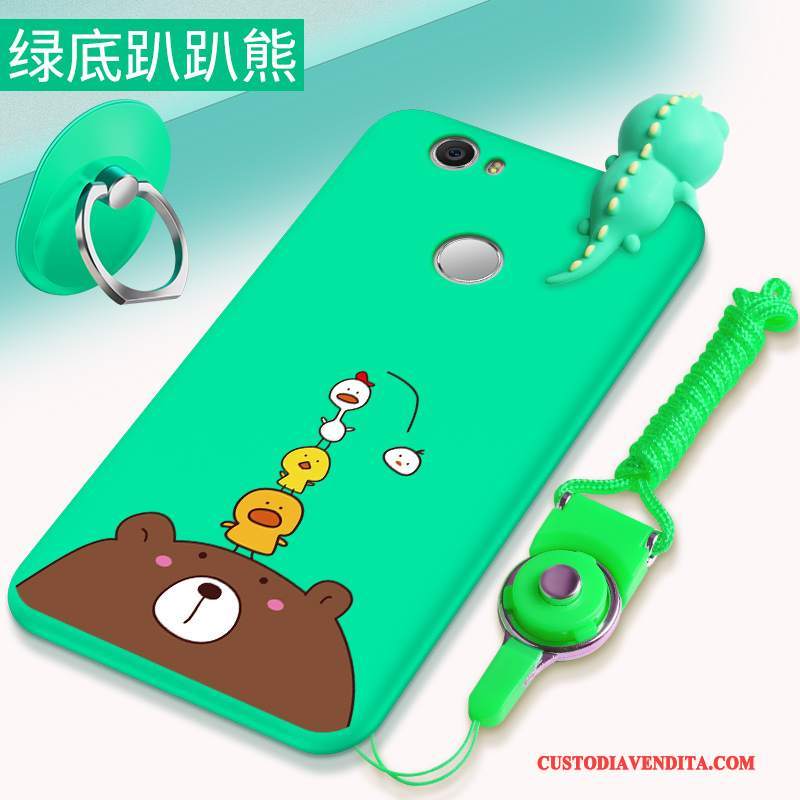 Custodia Huawei Nova Cartone Animato Ornamenti Appesitelefono, Cover Huawei Nova Silicone Anti-caduta Verde