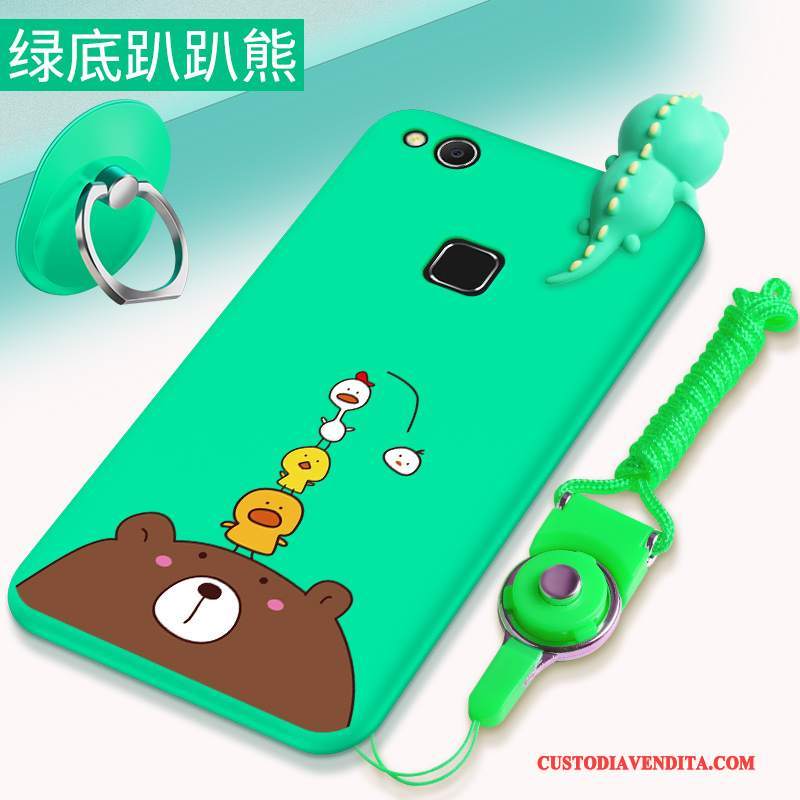 Custodia Huawei Nova Cartone Animato Ornamenti Appesitelefono, Cover Huawei Nova Silicone Anti-caduta Verde