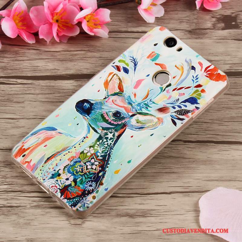 Custodia Huawei Nova Cartone Animato Tendenza Morbido, Cover Huawei Nova Goffratura Porporatelefono