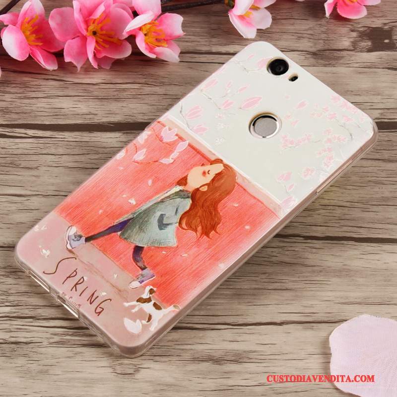 Custodia Huawei Nova Cartone Animato Tendenza Morbido, Cover Huawei Nova Goffratura Porporatelefono