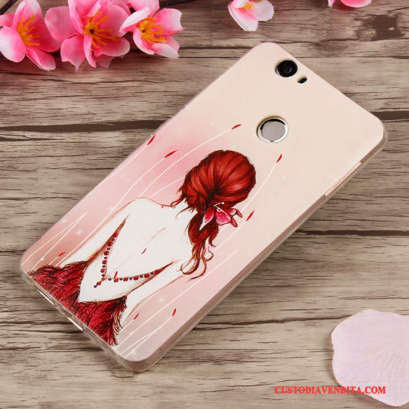 Custodia Huawei Nova Cartone Animato Tendenza Morbido, Cover Huawei Nova Goffratura Porporatelefono