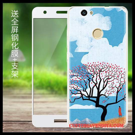 Custodia Huawei Nova Cartone Animato Trasparente Morbido, Cover Huawei Nova Silicone Anti-caduta Giallo