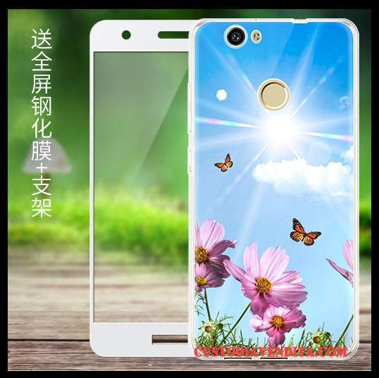 Custodia Huawei Nova Cartone Animato Trasparente Morbido, Cover Huawei Nova Silicone Anti-caduta Giallo