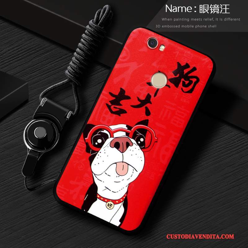 Custodia Huawei Nova Creativo Di Personalità Tendenza, Cover Huawei Nova Silicone Anti-caduta Rosso