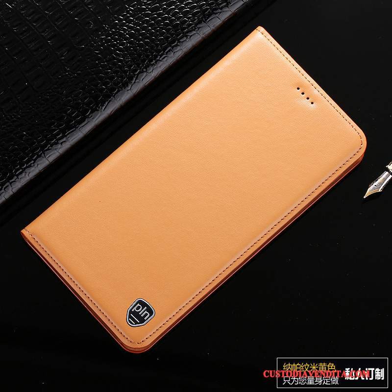 Custodia Huawei Nova Folio Giallo Gioventù, Cover Huawei Nova Pelle Telefono