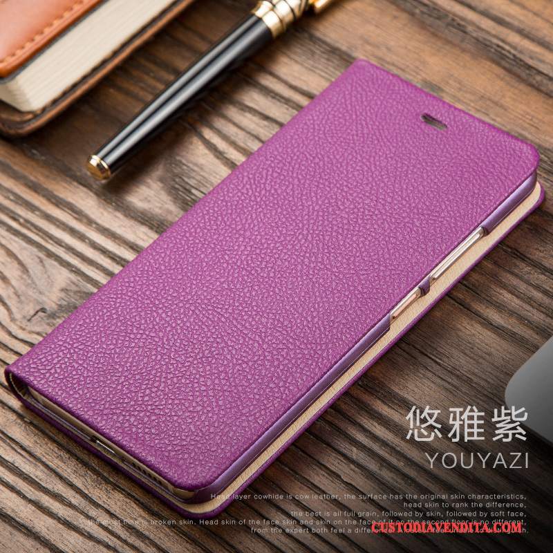 Custodia Huawei Nova Pelle Anti-cadutatelefono, Cover Huawei Nova Folio Nero Tutto Incluso