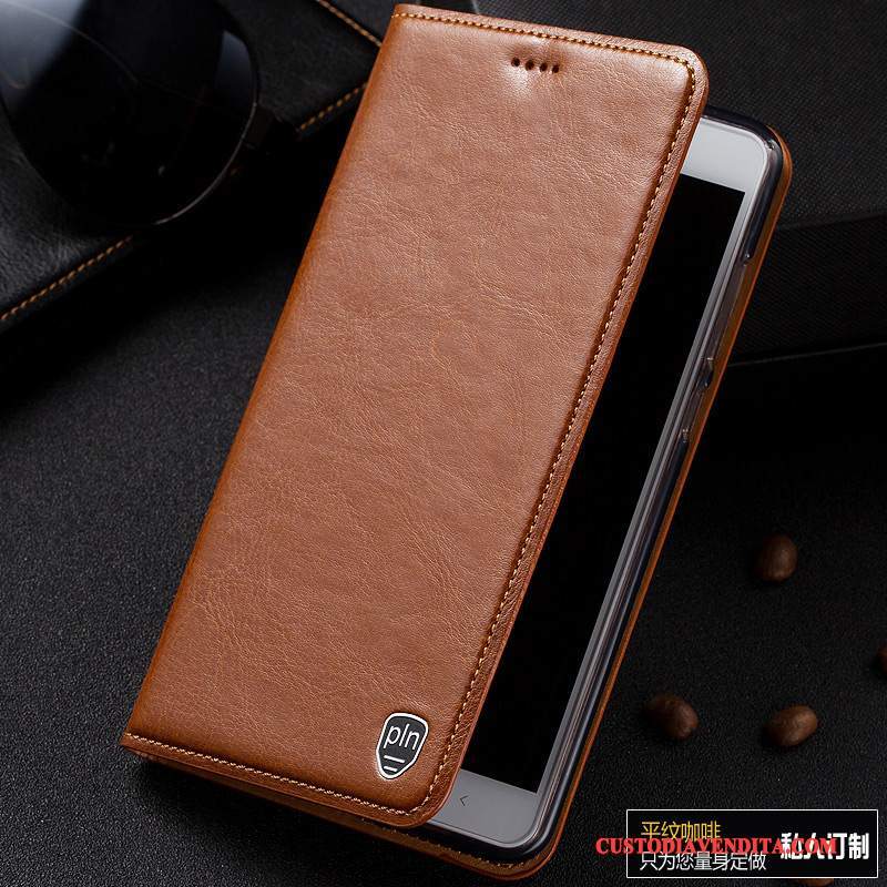 Custodia Huawei Nova Pelle Gioventù Modello, Cover Huawei Nova Folio Telefono Marrone