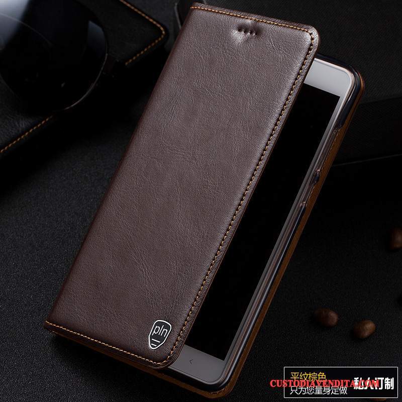 Custodia Huawei Nova Pelle Gioventù Modello, Cover Huawei Nova Folio Telefono Marrone