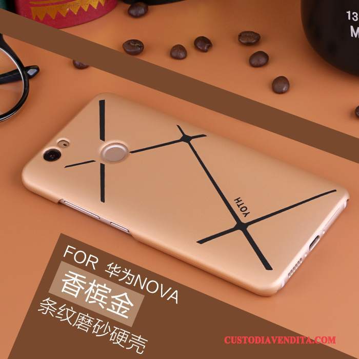 Custodia Huawei Nova Protezione Difficile Oro, Cover Huawei Nova Macchiati Supporto