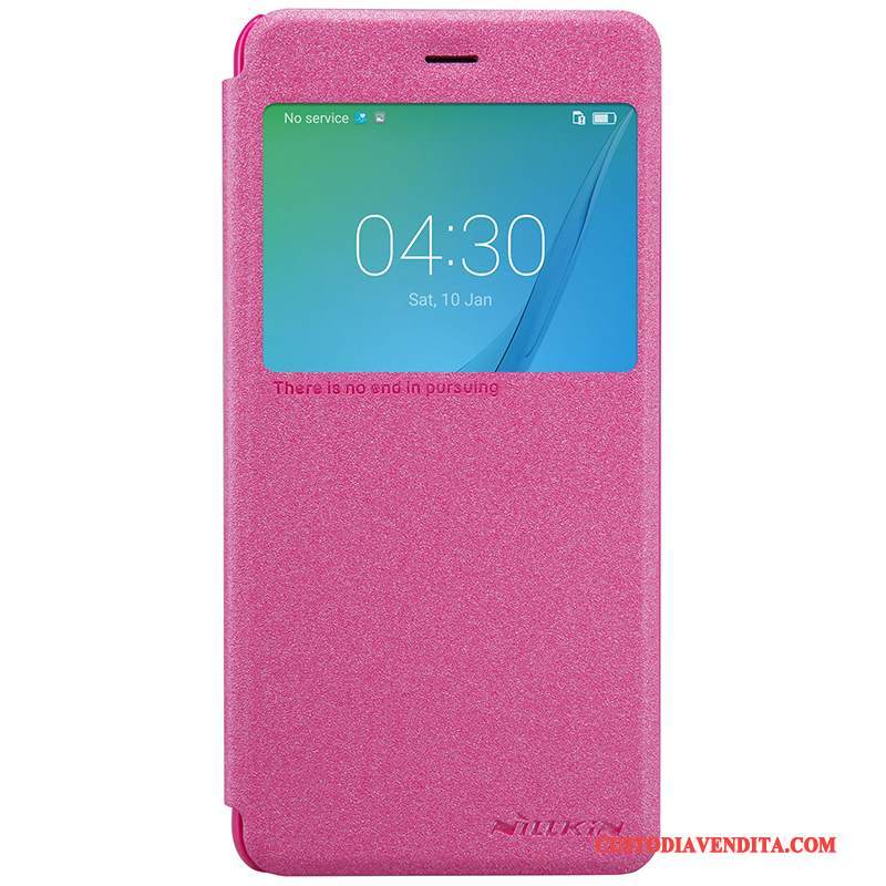 Custodia Huawei Nova Protezione Finestre Bianco, Cover Huawei Nova Pelle Telefono