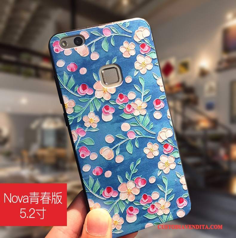 Custodia Huawei Nova Protezione Morbido Anti-caduta, Cover Huawei Nova Colore Tendenza Ornamenti Appesi