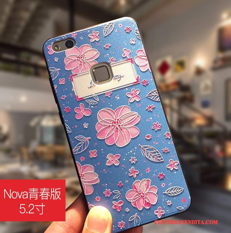 Custodia Huawei Nova Protezione Morbido Anti-caduta, Cover Huawei Nova Colore Tendenza Ornamenti Appesi