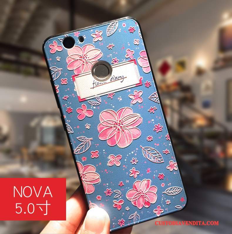 Custodia Huawei Nova Protezione Morbido Anti-caduta, Cover Huawei Nova Colore Tendenza Ornamenti Appesi