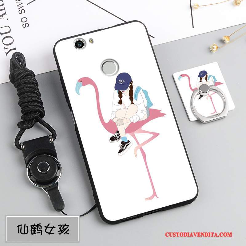 Custodia Huawei Nova Silicone Ornamenti Appesi Bianco, Cover Huawei Nova Protezione Anti-caduta Morbido