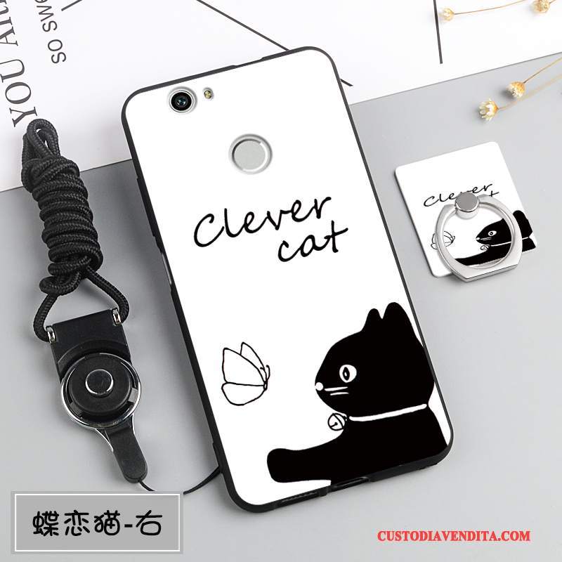 Custodia Huawei Nova Silicone Ornamenti Appesi Bianco, Cover Huawei Nova Protezione Anti-caduta Morbido