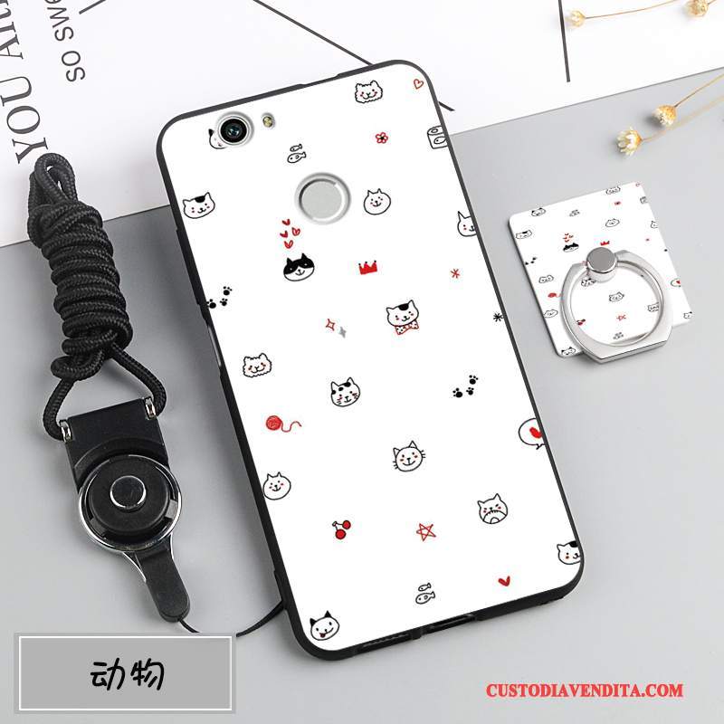 Custodia Huawei Nova Silicone Ornamenti Appesi Bianco, Cover Huawei Nova Protezione Anti-caduta Morbido