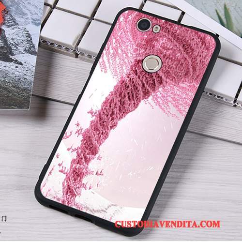 Custodia Huawei Nova Silicone Ornamenti Appesi Rosa, Cover Huawei Nova Protezione Tutto Incluso Morbido