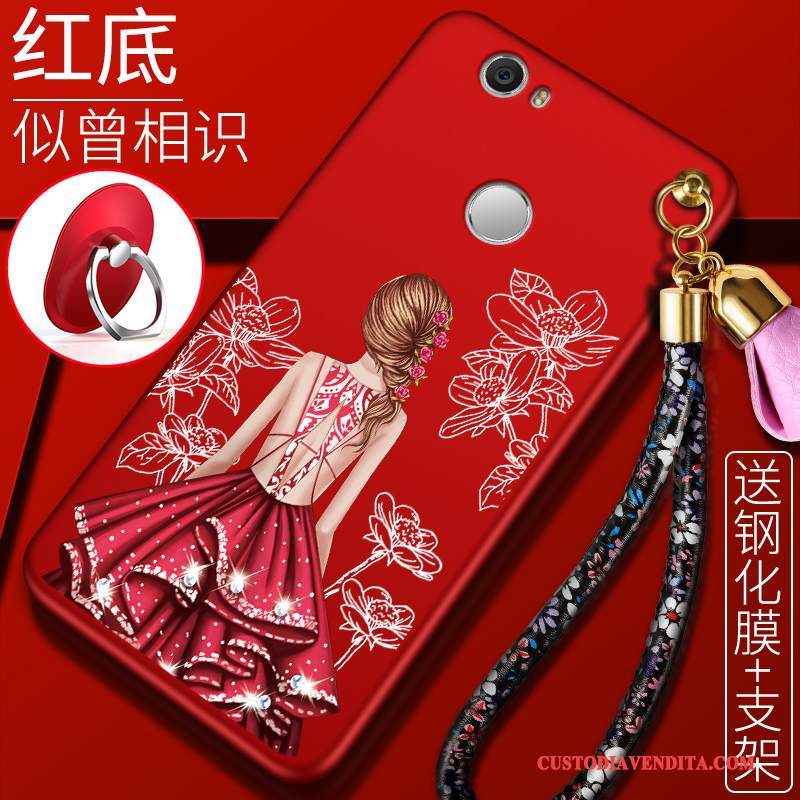 Custodia Huawei Nova Silicone Telefono Rosso, Cover Huawei Nova Protezione Gioventù Macchiati