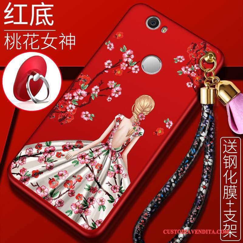 Custodia Huawei Nova Silicone Telefono Rosso, Cover Huawei Nova Protezione Gioventù Macchiati