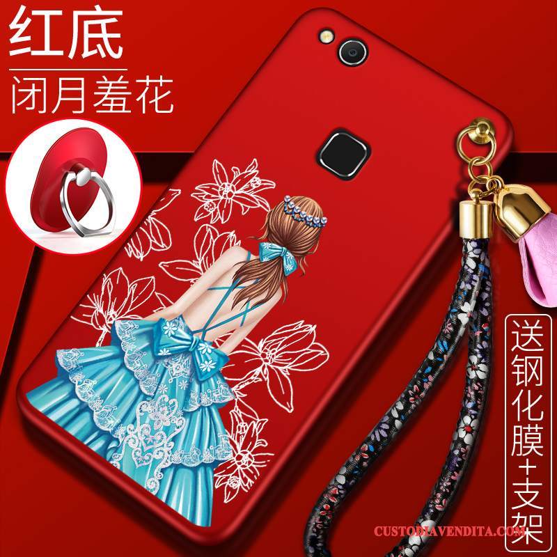 Custodia Huawei Nova Silicone Telefono Rosso, Cover Huawei Nova Protezione Gioventù Macchiati