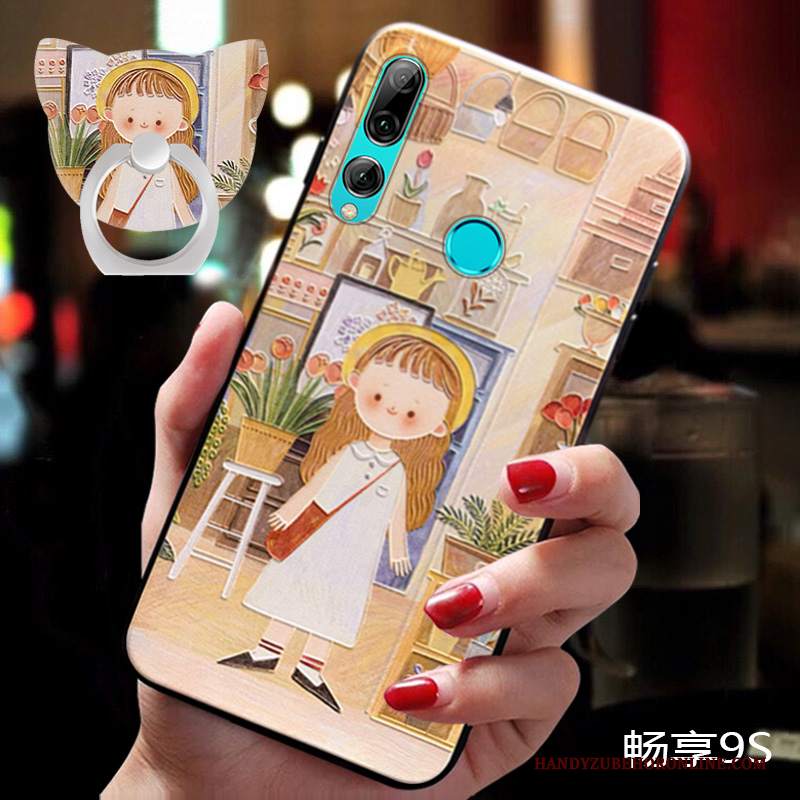 Custodia Huawei P Smart+ 2019 Cartone Animato Telefono Di Personalità, Cover Huawei P Smart+ 2019 Goffratura Amanti Sottile