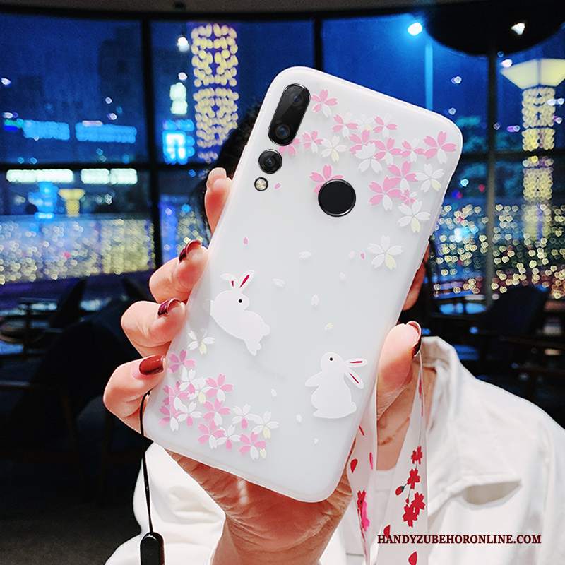 Custodia Huawei P Smart+ 2019 Ciliegia Bianco, Cover Huawei P Smart+ 2019 Morbido Tendenza