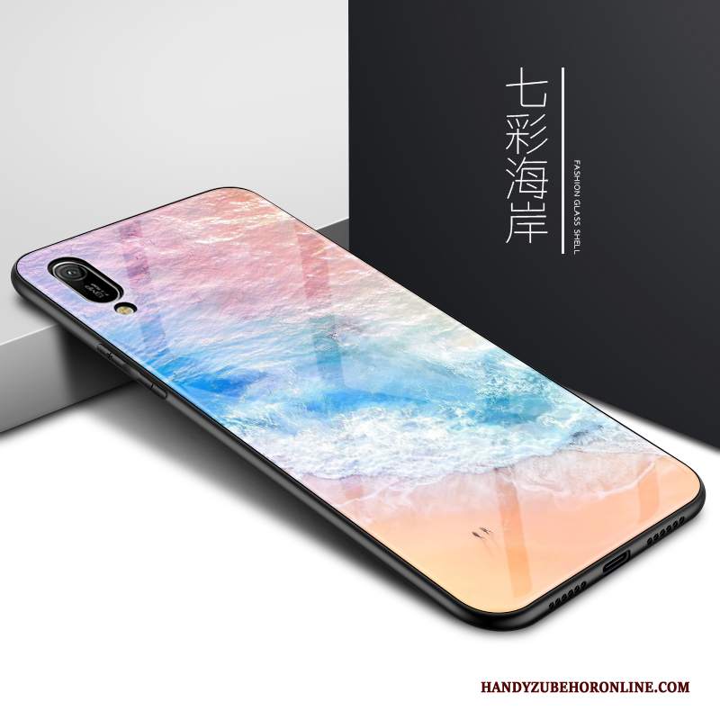 Custodia Huawei P Smart+ 2019 Colore Tutto Incluso Marchio Di Tendenza, Cover Huawei P Smart+ 2019 Creativo Vetro Di Personalità