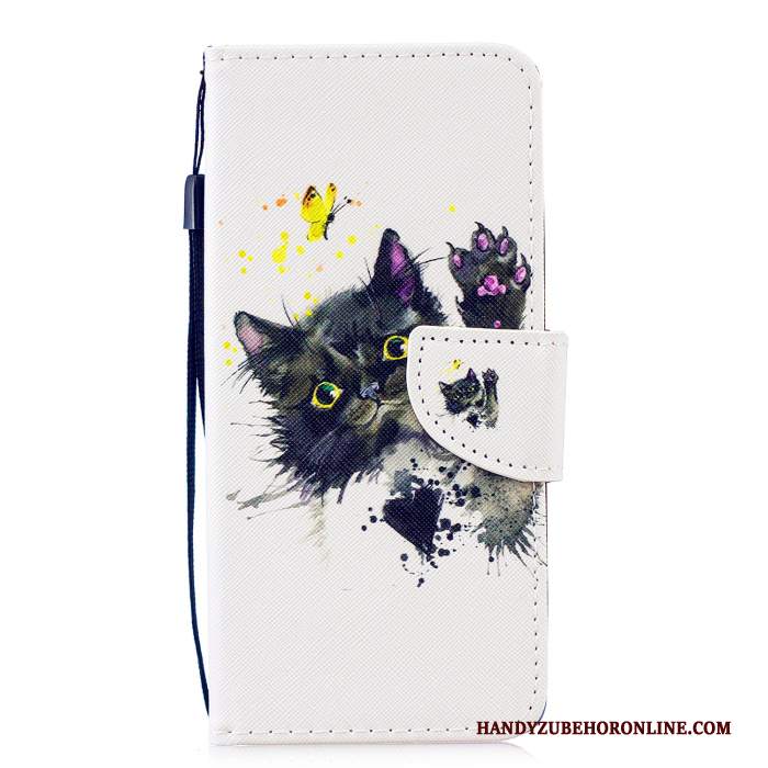 Custodia Huawei P Smart 2019 Folio Porporatelefono, Cover Huawei P Smart 2019 Pelle Gioventù