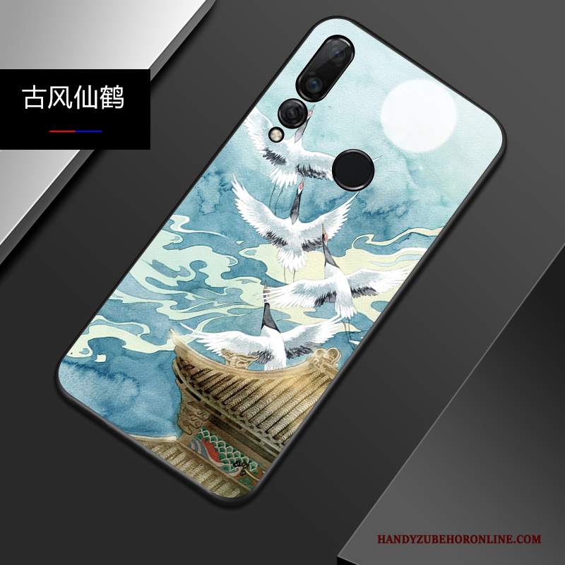 Custodia Huawei P Smart+ 2019 Goffratura Telefono Leggere, Cover Huawei P Smart+ 2019 Silicone Anti-caduta Marchio Di Tendenza