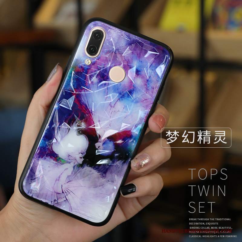 Custodia Huawei P Smart 2019 Moda Di Personalità Bello, Cover Huawei P Smart 2019 Protezione Tendenza Blu