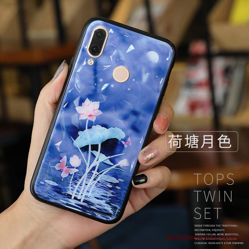 Custodia Huawei P Smart 2019 Moda Di Personalità Bello, Cover Huawei P Smart 2019 Protezione Tendenza Blu