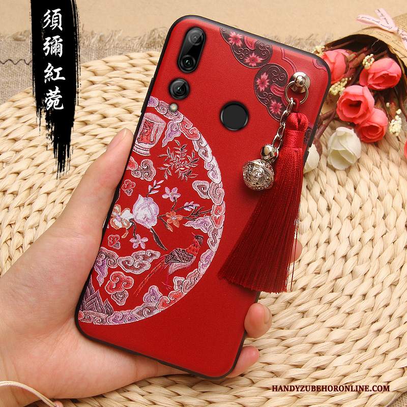 Custodia Huawei P Smart+ 2019 Moda Rosso Net Red, Cover Huawei P Smart+ 2019 Silicone Anti-caduta Tutto Incluso