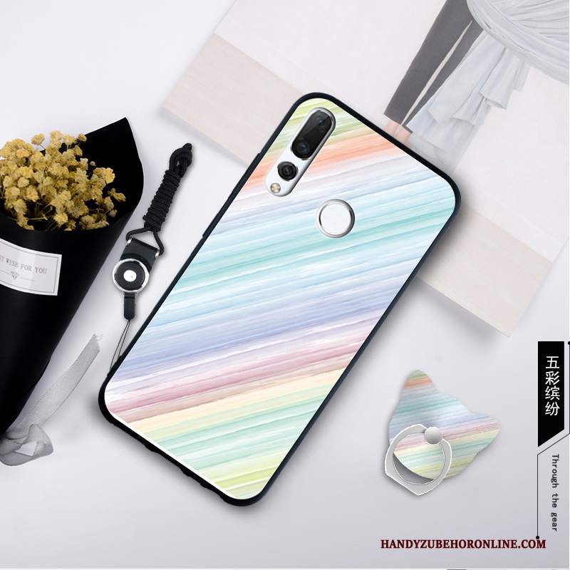 Custodia Huawei P Smart+ 2019 Ornamenti Appesi Verde, Cover Huawei P Smart+ 2019 Nuovo Morbido