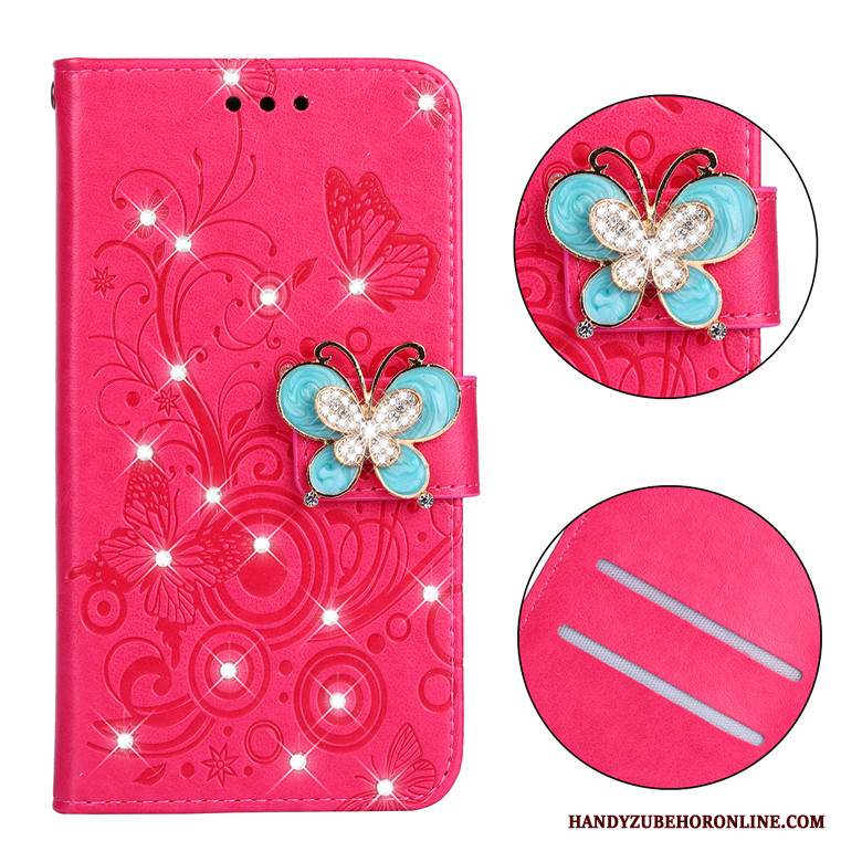 Custodia Huawei P Smart+ 2019 Pelle Anti-caduta Morbido, Cover Huawei P Smart+ 2019 Folio Rossotelefono