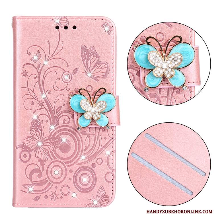 Custodia Huawei P Smart+ 2019 Pelle Anti-caduta Morbido, Cover Huawei P Smart+ 2019 Folio Rossotelefono