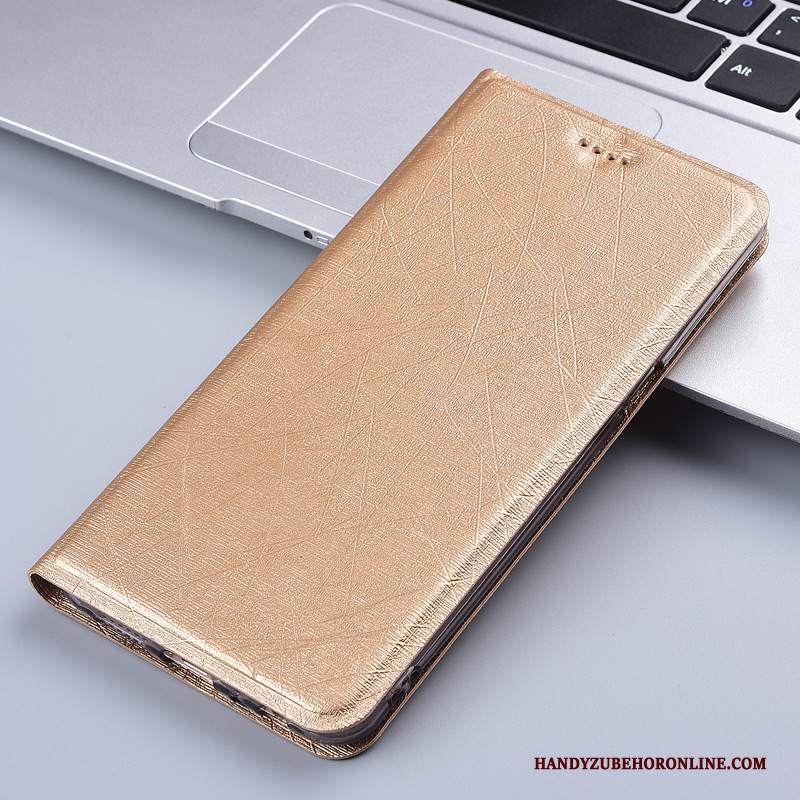 Custodia Huawei P Smart 2019 Pelle Anti-caduta Oro, Cover Huawei P Smart 2019 Protezione Setatelefono