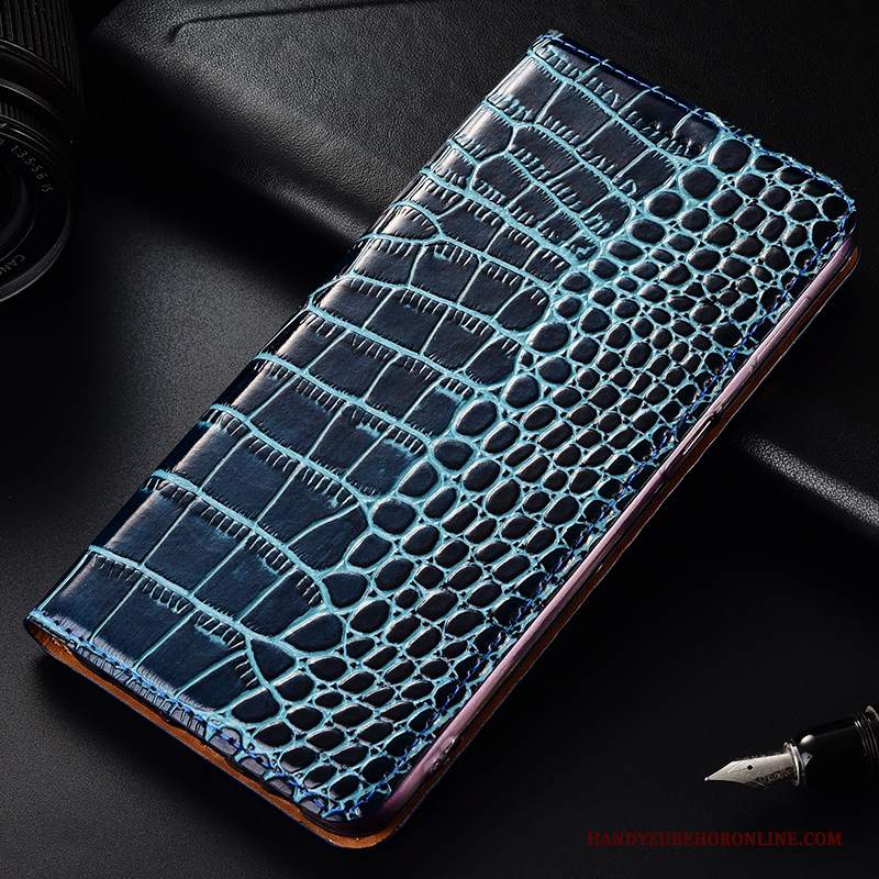 Custodia Huawei P Smart 2019 Pelle Modello Coccodrillo Nero, Cover Huawei P Smart 2019 Protezione Telefono Tutto Incluso