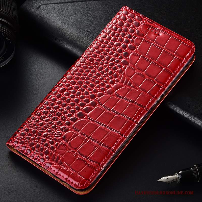 Custodia Huawei P Smart 2019 Pelle Modello Coccodrillo Nero, Cover Huawei P Smart 2019 Protezione Telefono Tutto Incluso