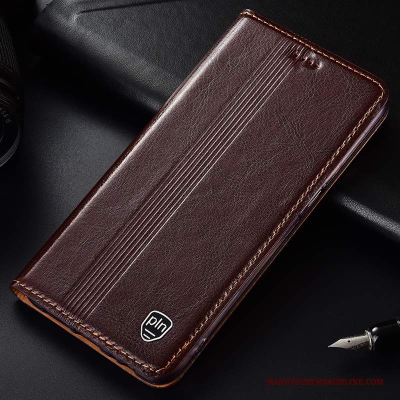 Custodia Huawei P Smart 2019 Pelle Modello Tutto Incluso, Cover Huawei P Smart 2019 Protezione Telefono Rosso