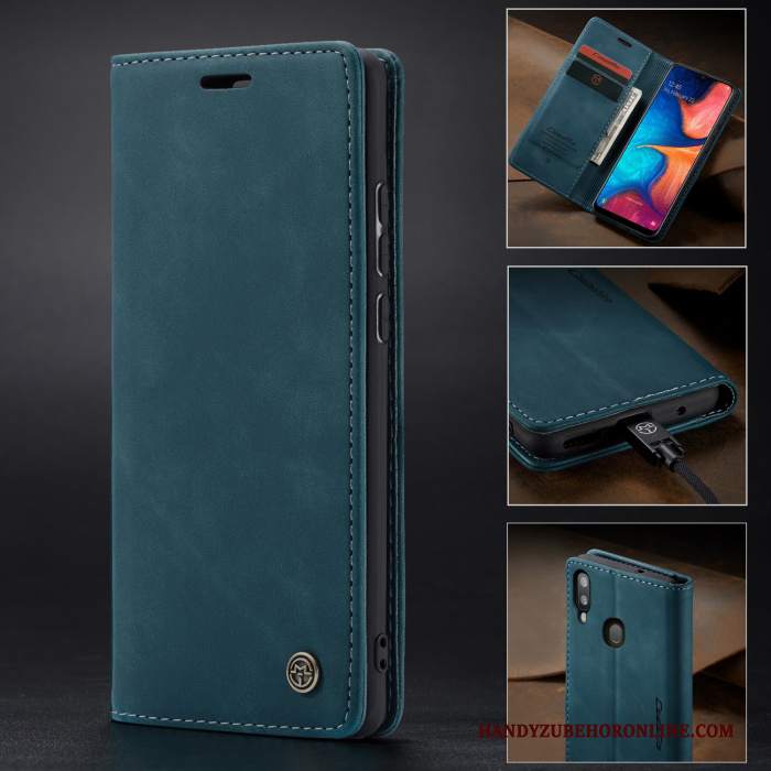 Custodia Huawei P Smart+ 2019 Pelle Telefono Blu, Cover Huawei P Smart+ 2019 Protezione Tutto Incluso