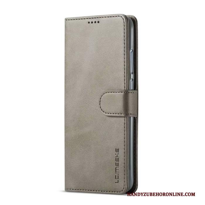 Custodia Huawei P Smart 2019 Pelle Telefono Grigio, Cover Huawei P Smart 2019 Folio Gioventù Carta