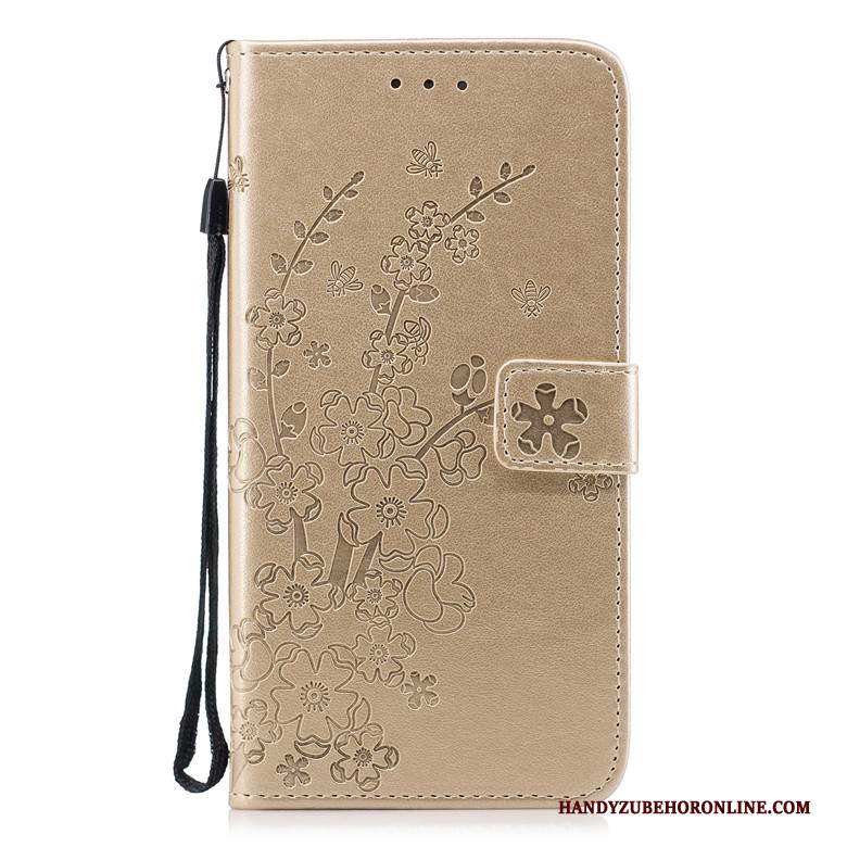 Custodia Huawei P Smart+ 2019 Pelle Telefono Oro, Cover Huawei P Smart+ 2019 Protezione Anti-caduta