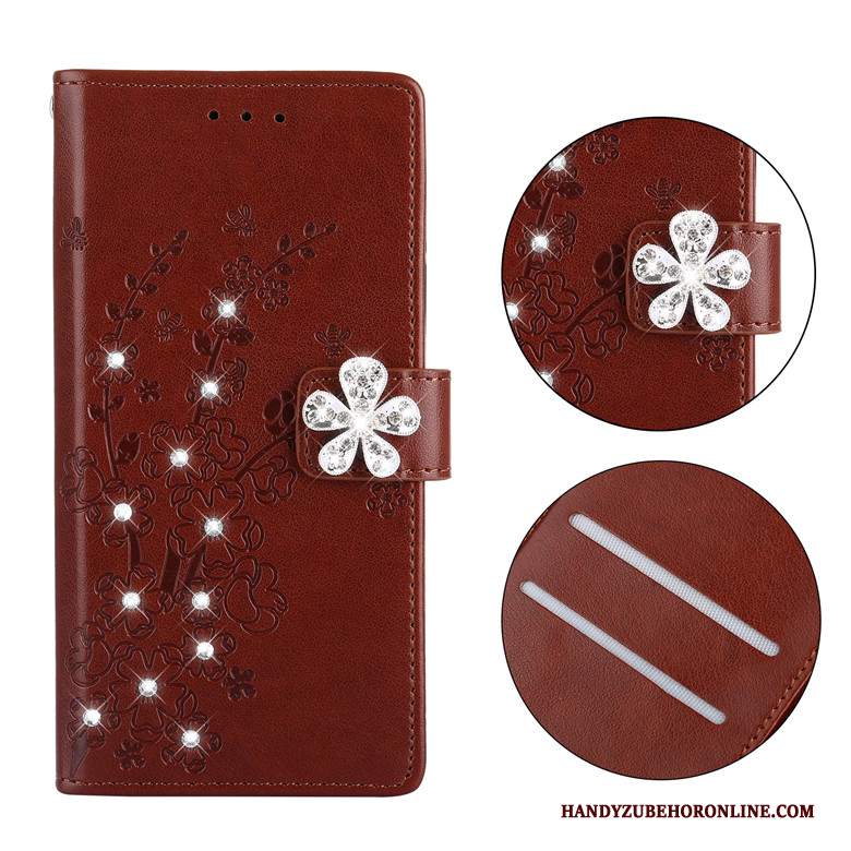 Custodia Huawei P Smart+ 2019 Pelle Telefono Oro, Cover Huawei P Smart+ 2019 Protezione Anti-caduta