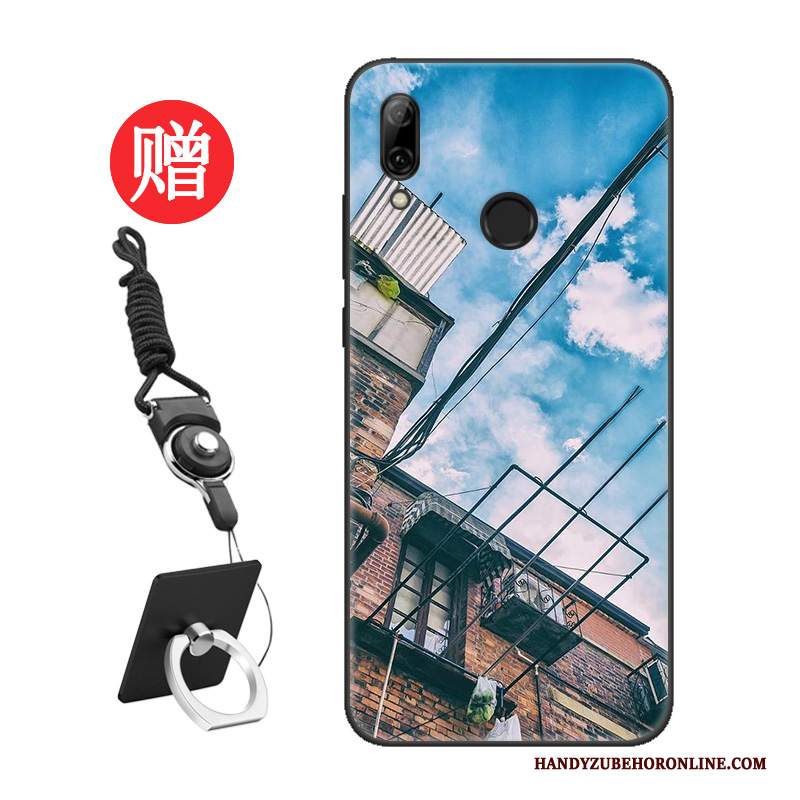 Custodia Huawei P Smart 2019 Protezione Net Redtelefono, Cover Huawei P Smart 2019 Moda Nero Amanti