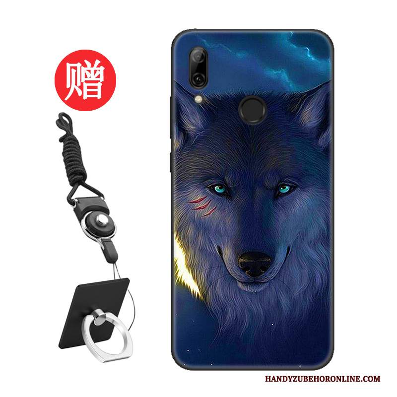 Custodia Huawei P Smart 2019 Protezione Net Redtelefono, Cover Huawei P Smart 2019 Moda Nero Amanti