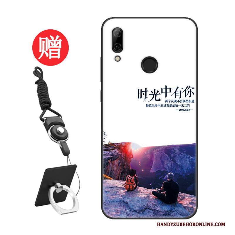 Custodia Huawei P Smart 2019 Protezione Net Redtelefono, Cover Huawei P Smart 2019 Moda Nero Amanti