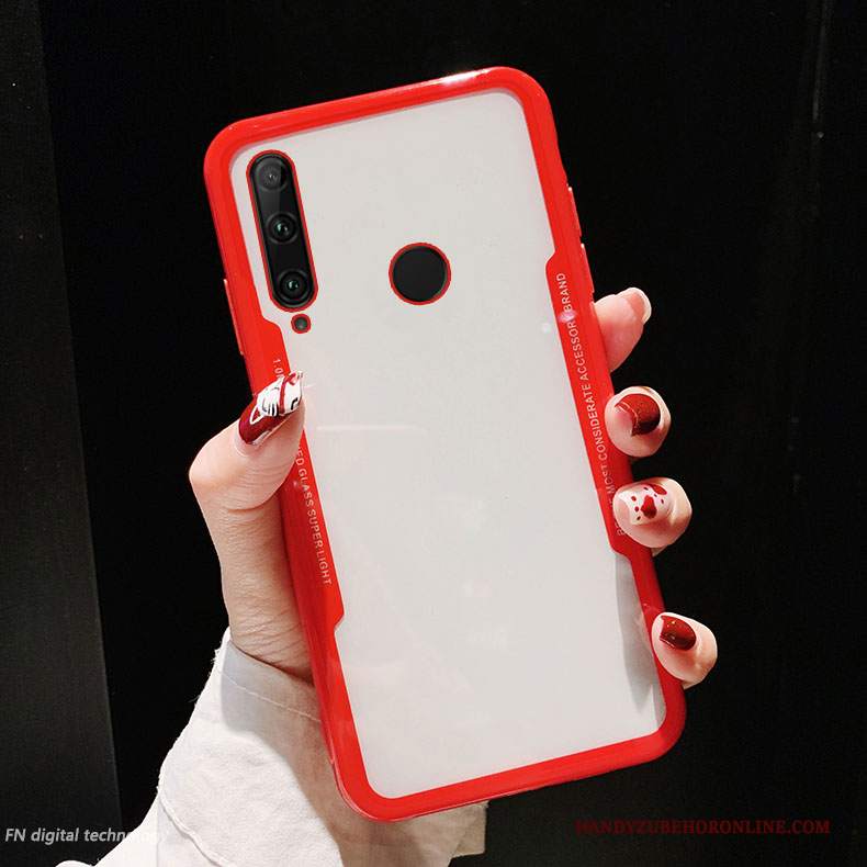 Custodia Huawei P Smart+ 2019 Protezione Telefono Morbido, Cover Huawei P Smart+ 2019 Net Red Rosso