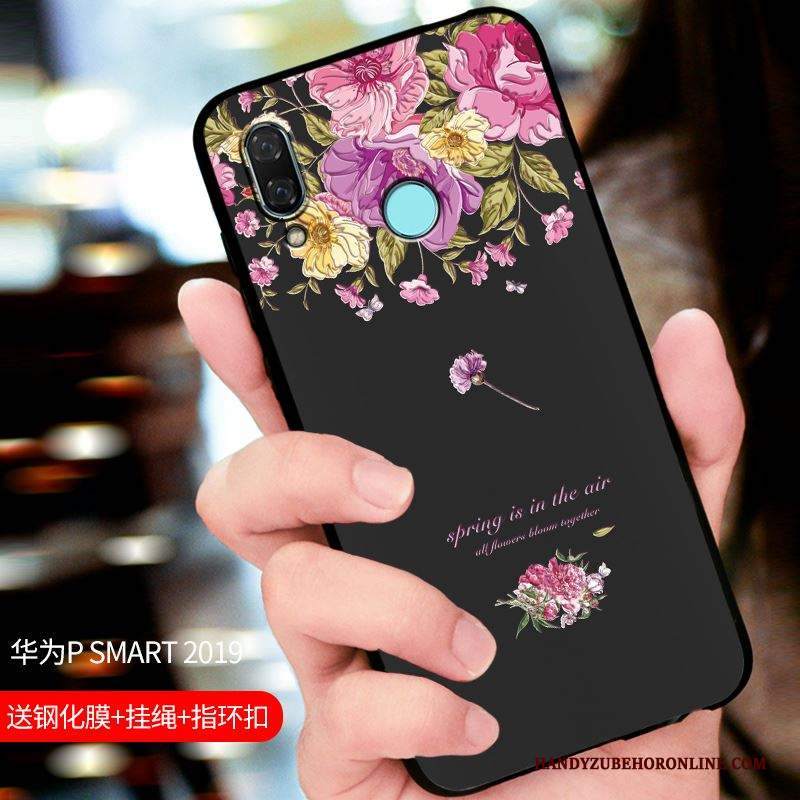 Custodia Huawei P Smart 2019 Protezione Tutto Incluso Macchiati, Cover Huawei P Smart 2019 Nerotelefono