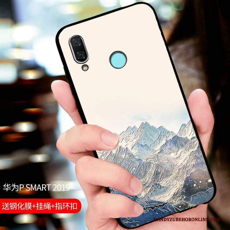 Custodia Huawei P Smart 2019 Protezione Tutto Incluso Macchiati, Cover Huawei P Smart 2019 Nerotelefono