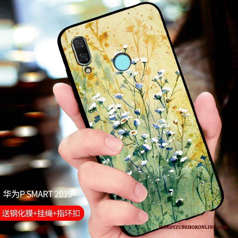 Custodia Huawei P Smart 2019 Protezione Tutto Incluso Macchiati, Cover Huawei P Smart 2019 Nerotelefono